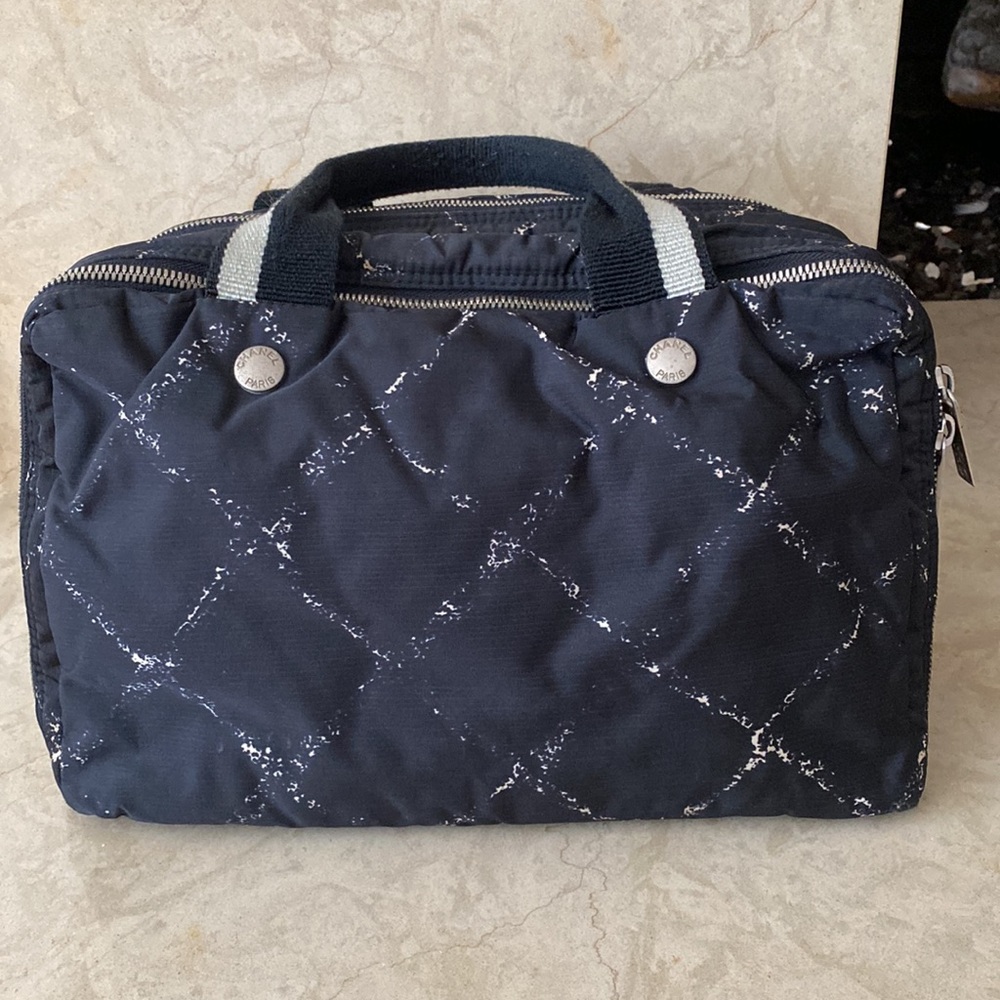 Authentic Chanel Three Zipper Bag/ Makeup bag - Picture 3 of 9